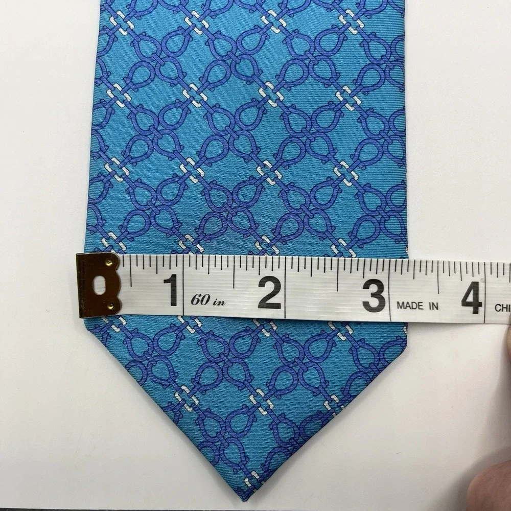 Brooks Brothers Necktie Makers Merchants Silk‎ Blue USA Made 61